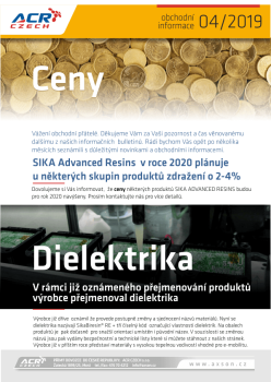 informační bulletin acr czech a materiálech sika axson